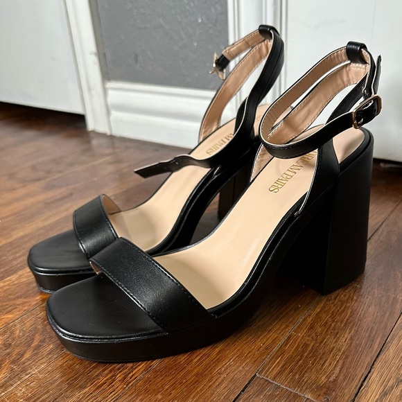 Dream Pairs Women Chunky Block Heel Sandals Ankle Strap Open Toe Party Sandals - Picture 6 of 10